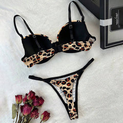 Wild Grace – Leopard Bra & Thong Lingerie Set [3623]