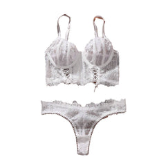 White Bloom – Embroidered Corset Set [F8818]