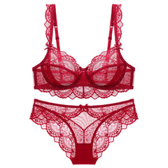 AirLight Lace – Ultra-Thin Spongeless Transparent Bra Set [9241]