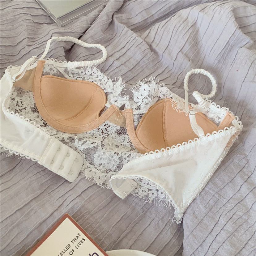Velvet Edge – Eyelash Lace Bandeau Bra & Briefs Set [2021 Series]