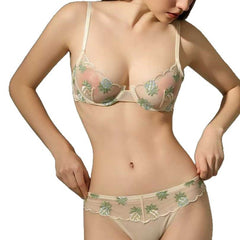 Blush Flow – Embroidered Lift Bra Set [8619]
